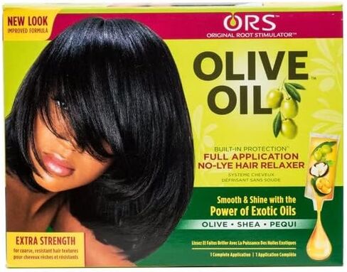 ORS Olive Oil Built-In Protection Full Application No-Lye Hair Relaxer - Extra Strength Kit (Pack of 1) in Saudi Arabia