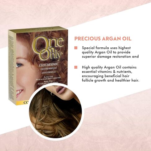 One 'n Only Exothermic Perm with Argan Oil for Firm Curls, Self-Heating Formula for Client Comfort, Ensures Shine and Manageability, Eliminates Perm Odor in Saudi Arabia