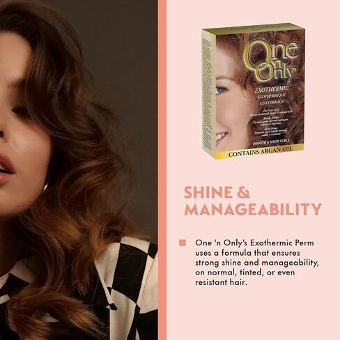 One 'n Only Exothermic Perm with Argan Oil for Firm Curls, Self-Heating Formula for Client Comfort, Ensures Shine and Manageability, Eliminates Perm Odor in Saudi Arabia