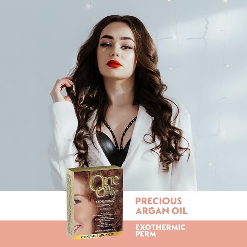 One 'n Only Exothermic Perm with Argan Oil for Firm Curls, Self-Heating Formula for Client Comfort, Ensures Shine and Manageability, Eliminates Perm Odor in Saudi Arabia