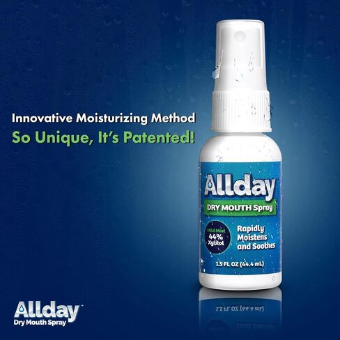 Allday Dry Mouth Spray - Maximum Strength Xylitol, Fast Acting, Non-Acidic (Pack of 2) in Saudi Arabia