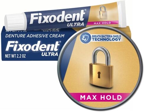 Fixodent Ultra Max Hold Denture Adhesive, 2.2 oz, (Packaging may vary) in Saudi Arabia
