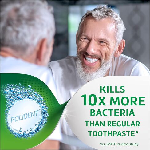 Polident 3 Minute Triple Mint Antibacterial Denture Cleanser Effervescent Tablets, 3x84 count in Kuwait