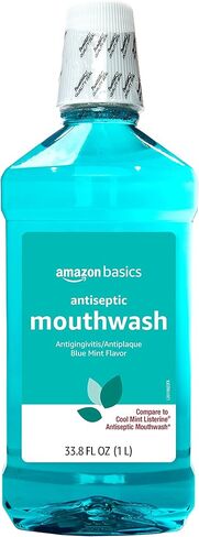 Amazon Basics Antiseptic Mouthwash, Blue Mint, 8.5 Fluid Ounces, 1-Pack (Previously Solimo) in Saudi Arabia