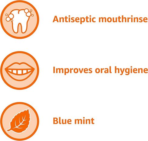 Amazon Basics Antiseptic Mouthwash, Blue Mint, 8.5 Fluid Ounces, 1-Pack (Previously Solimo) in Saudi Arabia