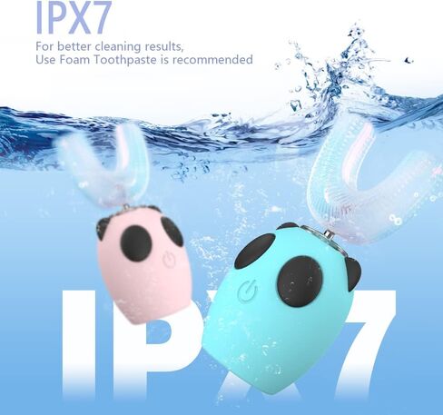 فرشاة أسنان كهربائية بالموجات فوق الصوتية من شنوكر، فرشاة أسنان كهربائية للأطفال بالموجات فوق الصوتية موديل جديد، فرشاة أسنان للتبييض من النوع U، سرعة تروس IPX7.4، 7-15 سنة (اللون الأزرق) in Kuwait