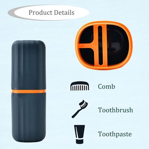 Sunenlyst 2Pcs Travel Toothbrush Holder, Portable Toothbrush Cup Case Long 7.7 inch for Traveling, Camping, Business Trip and School, Multifuction Toothbrushes Toothpaste Set in Saudi Arabia