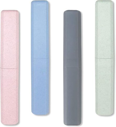 4 Packs Portable Travel Toothbrush Case, Breathable Plastic Toothbrush Holder for Home, Travel, Business, Camping, School in Saudi Arabia