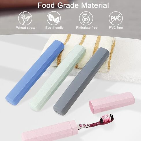4 Packs Portable Travel Toothbrush Case, Breathable Plastic Toothbrush Holder for Home, Travel, Business, Camping, School in Saudi Arabia