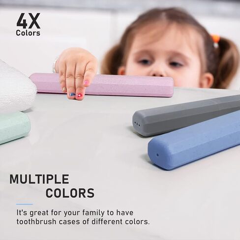 4 Packs Portable Travel Toothbrush Case, Breathable Plastic Toothbrush Holder for Home, Travel, Business, Camping, School in Saudi Arabia