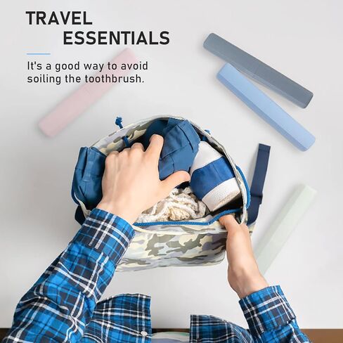 4 Packs Portable Travel Toothbrush Case, Breathable Plastic Toothbrush Holder for Home, Travel, Business, Camping, School in Saudi Arabia