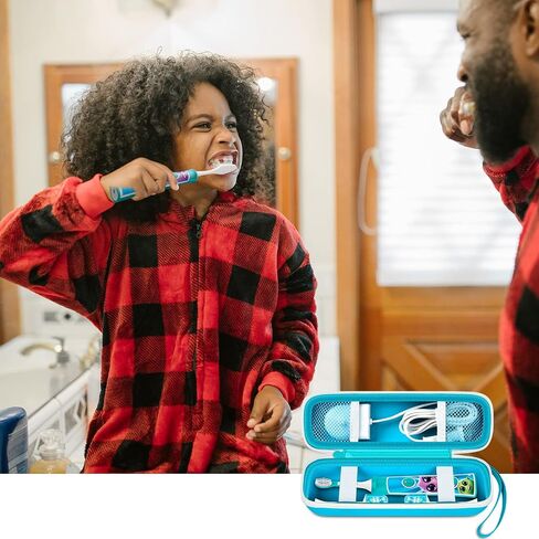 حقيبة سفر لفرشاة الأسنان متوافقة مع فرشاة الأسنان الكهربائية Philips Sonicare بروتكتيف كلين 4100 6100 5100 6500 7500/ لفرشاة الأسنان الكهربائية Oral-B Pro 1000 5000 7500 7000 6000 9600. حقيبة حامل تخزين للملحقات in Kuwait