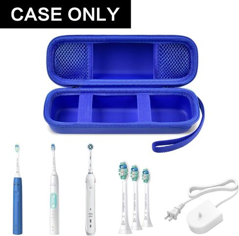 حقيبة سفر لفرشاة الأسنان متوافقة مع فرشاة الأسنان الكهربائية Philips Sonicare بروتكتيف كلين 4100 6100 5100 6500 7500/ لفرشاة الأسنان الكهربائية Oral-B Pro 1000 5000 7500 7000 6000 9600. حقيبة حامل تخزين للملحقات in Kuwait