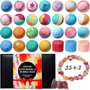 Bath Bombs Gift Set - 6pc XXL Handmade Fizzy Shower Bombs with Essential Oils + Coconut Oil to Moisturize Dry Skin - Relaxing Spa Day for Women, Men, & Kids - Birthday, Anniversary, Bridal in Kuwait