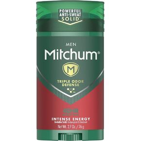 Mitchum Men's Deodorant, Antiperspirant Stick, Triple Odor Defense Invisible Solid, 48 Hr Protection, Dermatologist Tested, Clean Control, 2.7 Oz (Pack of 1)