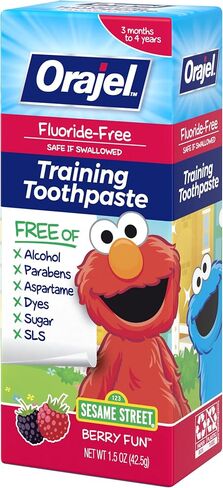 Orajel Kids Elmo Training Toothpaste Fluoride-Free 1 Pediatrician Recommended Fluoride-Free Toothpaste 1.5oz Tube in Saudi Arabia