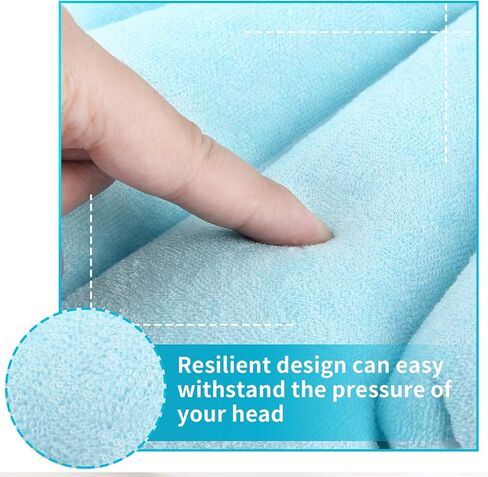 سانسينغ وسادة حمام قابلة للنفخ، وسائد حمام لحوض الاستحمام - (10 × 12 انش) مسند راس - قماش تيري مع اكواب شفط لدعم الرقبة لحوض الاستحمام (زهري وازرق) عبوة من قطعتين in Kuwait