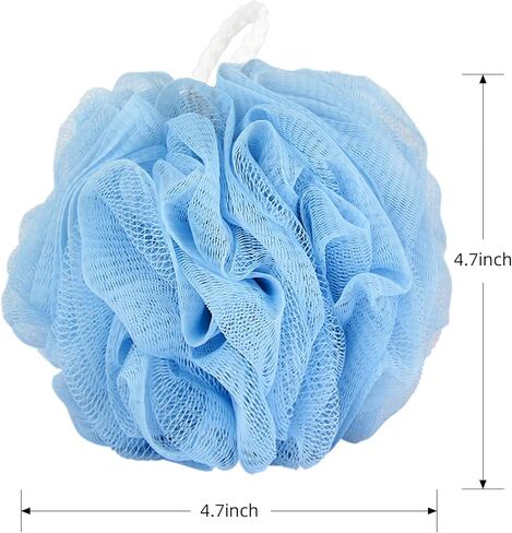 XTF2015 ليفة حمام إسفنجية، 4 قطع كرة إسفنجية شبكية ناعمة لتنظيف الجسم، 70 جم/القطعة، ليفة استحمام شبكية متينة منتفخة لغسل الجسم in Kuwait