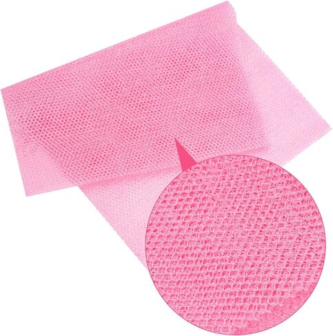 2 Pcs African Exfoliating Net, Fengek 31.5 Inch African Long Body Net Sponges Skin Back Scrubber for Daily Shower Bathing Exfoliating (Multicolor 3) in Saudi Arabia