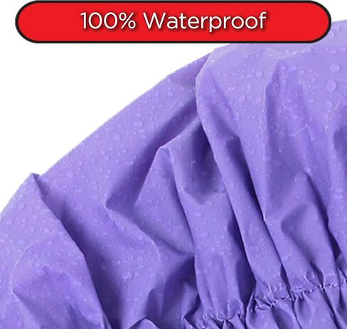 Donna Super Jumbo Shower Cap Waterproof Material 1pc for Women or Men Shower Cap for Roller Sets, Afros, Twist, Silk Wraps and More Reusable, 1PC BLACK COLOR in Saudi Arabia