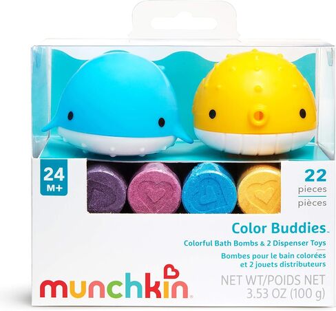 أقراص ألوان مائية مرطبة للاستحمام Color Buddies™ من Munchkin، 40 عبوة، أصفر/وردي/أزرق/أرجواني in Saudi Arabia