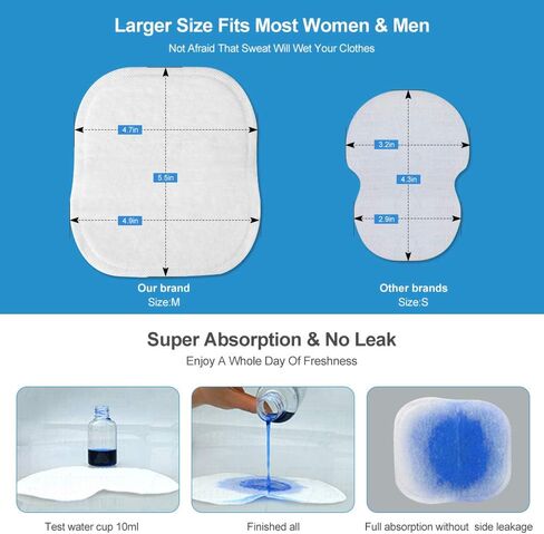 Large Underarm Sweat Pads for Women and Men Fight Hyperhidrosis [50 PCS], CANAGROW Disposable Armpit Sweat Pads Comfortable Unflavored, Non Visible, Extra Adhesive, Sweat Free Armpit Protection in Saudi Arabia