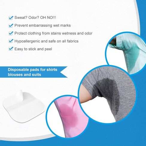 Large Underarm Sweat Pads for Women and Men Fight Hyperhidrosis [50 PCS], CANAGROW Disposable Armpit Sweat Pads Comfortable Unflavored, Non Visible, Extra Adhesive, Sweat Free Armpit Protection in Saudi Arabia