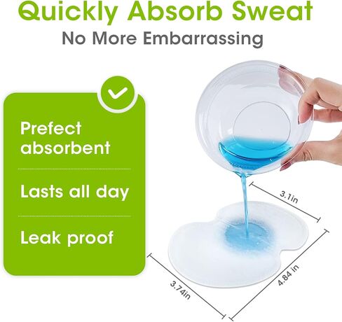 وسادات عرق تحت الإبط - اوتوليفز Premium Quality Fight Hyperhidrosis [100 قطعة] للرجال والنساء مريحة، غير مرئية، لاصقة إضافية، واقيات ملابس للاستعمال مرة واحدة، حماية ضد الإبط in Kuwait