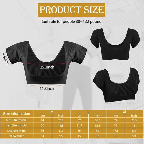 Zhanmai 3 Pcs Underarm Sweat Vest Armpit Sweat Proof Pads for Under Armpits Sweat Underarm Sweat Proof Pads for Women(Small,Black, Brown, Olive Green) in Saudi Arabia