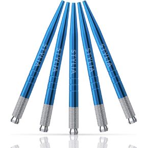Microblading Supplies Blue Light Manual Tattoo Eyebrow Pens For Permanent Makeup Supplies | Durable Aluminum Pen With Lock-Pin Tech & Ergonomic Grip | Shape Brows, Fuller & Lush