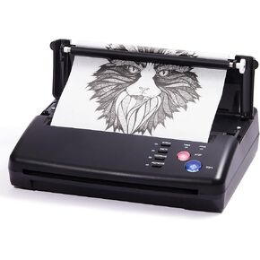 Tattoer Tattoo Transfer Stencil Printer Machine Thermal Copier Printer for Tattoo Stencils Tattoo Stencil Printer Transfer Machine for Tattooing Tattoo kit Tattoo Machine with 10PCS Paper,New Version in Kuwait