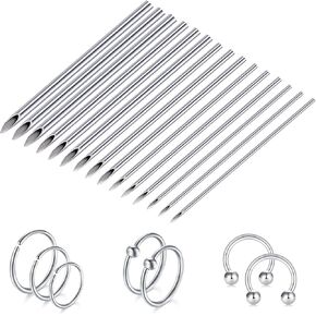 Mixed Body Piercing Needles,12G 14G 16G 18G 20G Sterilized Stainless Steel Ear Nose Piercing Needles For All Body Piercing in Saudi Arabia