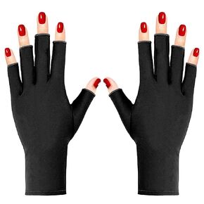 Pimoys UV Gloves for Gel Manicures UPF50+ Fingerless UV Light Gloves for Gel Nails,UV Nails Gloves Manicure Gloves UV Protection Gloves
