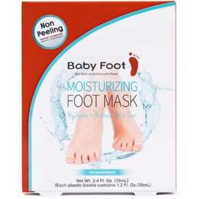 Baby Foot Unscented Non-Peel Moisturing Mask – Hydrate and Refesh Feet in 15-Minute - No Pain Feet Treatment - For Men and Women - Smooth and rich moisturizer for Baby Soft Feet in Saudi Arabia