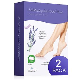 2 Pairs Foot Peel Mask Exfoliant for Soft Feet in 1-2 Weeks, Exfoliating Booties for Peeling Off Calluses & Dead Skin, For Men & Women Lavender by BEALUZ in Saudi Arabia