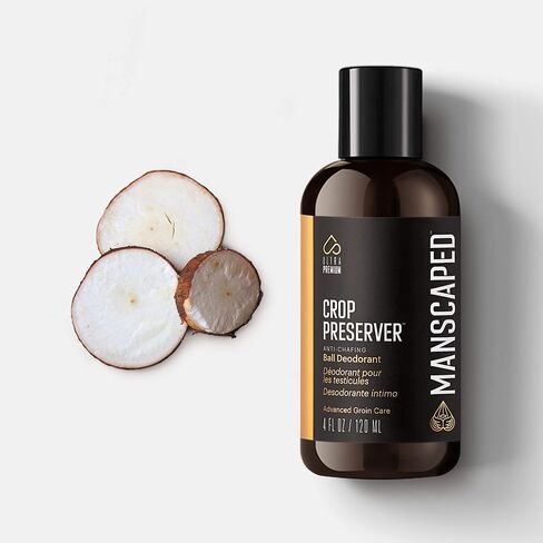 MANSCAPED® The Crop Preserver، مزيل العرق الكري للرجال المضاد للاحتكاك، مرطب صحي للعناية بالذكور يتميز بالصبار المهدئ، 4oz in Kuwait