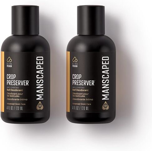 MANSCAPED® The Crop Preserver، مزيل العرق الكري للرجال المضاد للاحتكاك، مرطب صحي للعناية بالذكور يتميز بالصبار المهدئ، 4oz in Kuwait