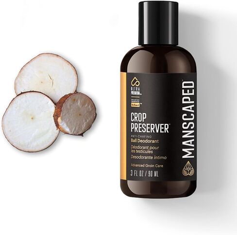 MANSCAPED® The Crop Preserver، مزيل العرق الكري للرجال المضاد للاحتكاك، مرطب صحي للعناية بالذكور يتميز بالصبار المهدئ، 4oz in Kuwait