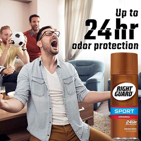 Right Guard Sport Deodorant Aerosol Spray, Original, 8.5 Ounce (Pack of 2) in Kuwait