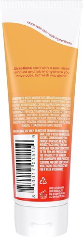 Lume Whole Body Deodorant - Invisible Cream Tube - 72 Hour Odor Control - Aluminum Free, Baking Soda Free, Skin Safe - 3.0 ounce (Clean Tangerine) in Kuwait