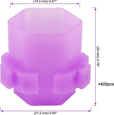 JOIKIT 400 PCS Tattoo Ink Cups, Purple Honeycomb Shape Pigment Holder Cups with Base Design for Holding Pigment Ink in Saudi Arabia