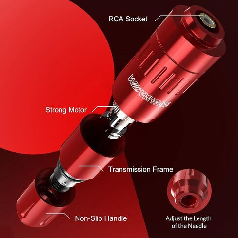 Wormhole Tattoo Gun Kit Cartridge for Beginners Rotary Tattoo Machine Kit Tattoo Pen Kit Tattoo Supplies WTK100 in Saudi Arabia