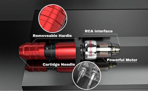 Wormhole Tattoo Kit, Rotary Tattoo Pen for Beginner,Tattoo Machine Kit Professional Complete with Tattoo Cartridge Needles, Tattoo Supplies in Kuwait