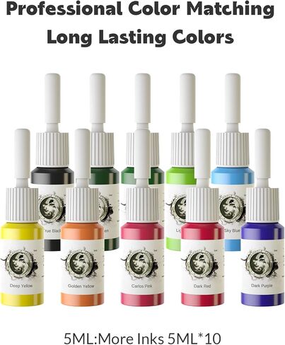 Wormhole Tattoo Kit,Wireless Tattoo Pen Kit, Cordless Tattoo Machine, Rotary Tattoo Pen for Beginner,Tattoo Machine Kit Professional Complete with Tattoo Cartridge Needles, Tattoo Supplies TK039 in Kuwait