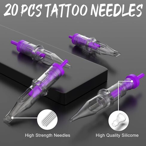 Wormhole Tattoo Pen Kit - Rotary Tattoo Kit for Beginners 20pcs Tattoo Cartridges Needles 10 Tattoo Ink Professional Complete Tattoo Pen KitTK001 in Kuwait