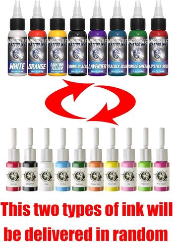 Wormhole Tattoo Pen Kit - Rotary Tattoo Kit for Beginners 20pcs Tattoo Cartridges Needles 10 Tattoo Ink Professional Complete Tattoo Pen KitTK001 in Kuwait