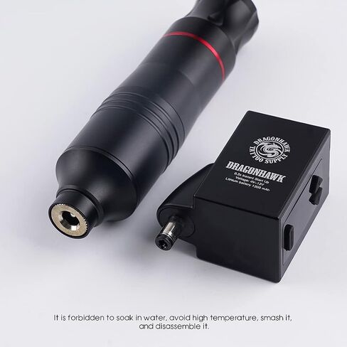 Dragonhawk Wireless Tattoo Kit, S12 Rotary Tattoo Pen Machine Gun, 2 Replaceble Batteries for Long Run Time, Tattoo Kit for Beginner Play & Learn in Saudi Arabia