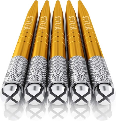 Microblading Supplies Blue Light Manual Tattoo Eyebrow Pens For Permanent Makeup Supplies | Durable Aluminum Pen With Lock-Pin Tech & Ergonomic Grip | Shape Brows, Fuller & Lush in Saudi Arabia