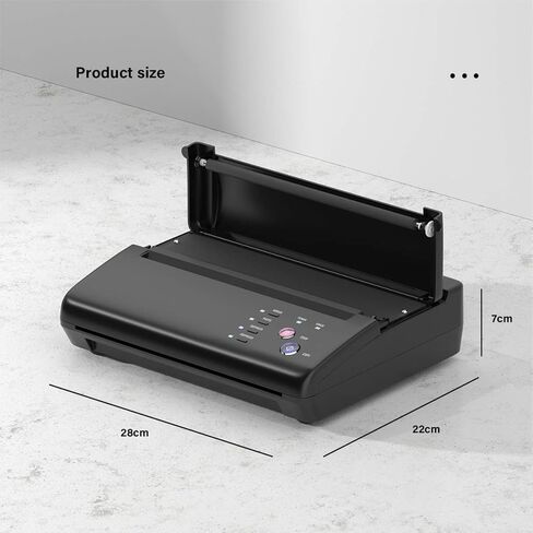 آلة طباعة استنسل نقل الوشم من Tattoer، طابعة ناسخة حرارية لاستنسل الوشم، آلة نقل طابعة استنسل الوشم للوشم، مجموعة الوشم، آلة الوشم مع 10 قطع من الورق، إصدار جديد in Kuwait