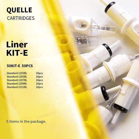 HAWINK Tattoo Cartridges Needles 50Pcs Mixed #12 Standard Round Liner 3RL 5RL 7RL 9RL 11RL EN05S-50KIT-E in Saudi Arabia